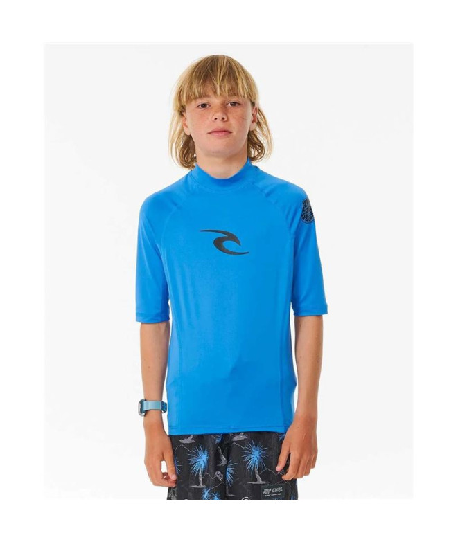 Camiseta de Surf Rip Curl Brand Wave pf Niño Azul