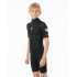 Fato de mergulho surfar Rip Curl Manga curta Freelite Spring Infantil Preto