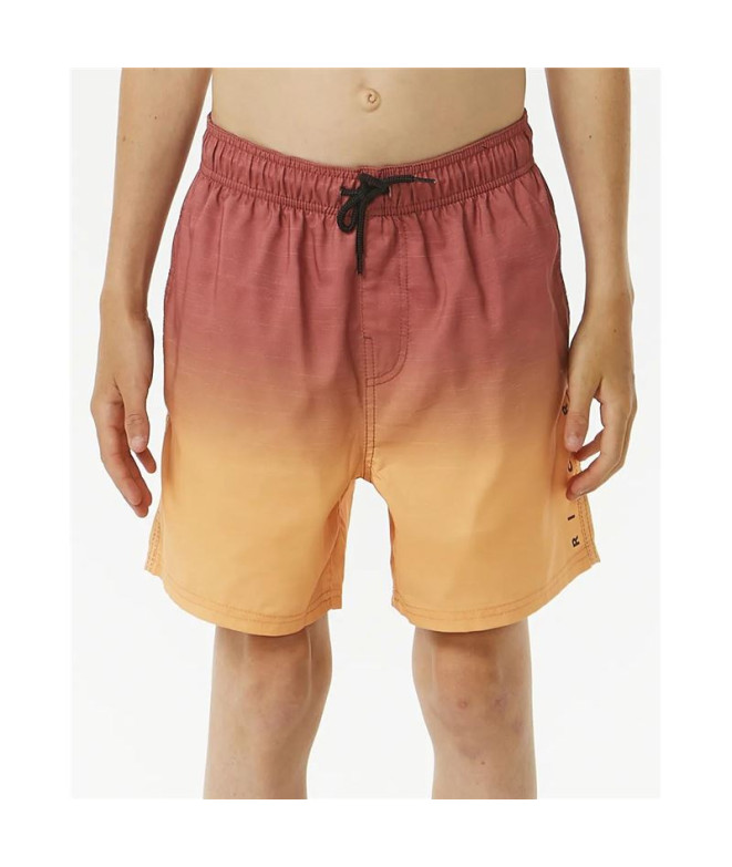 Fato de banho de Praia e piscina Rip Curl Fade Volley Menino Coral