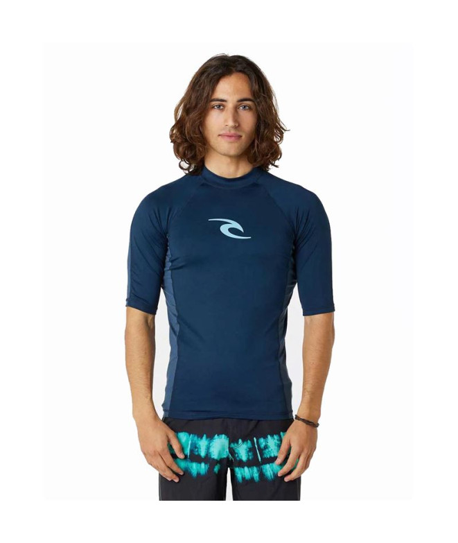 Camiseta de Surfar Rip Curl Waves pf Homem Marino