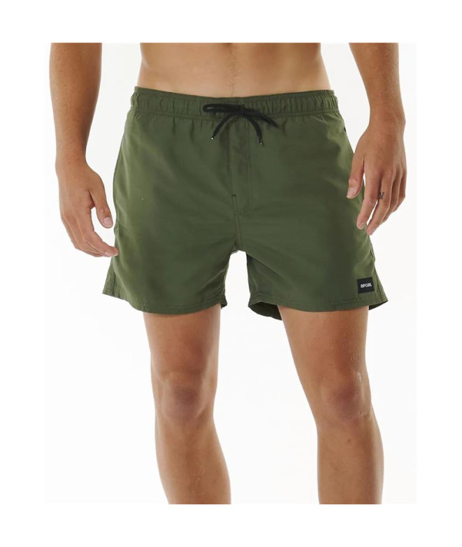 Fato de banho de Praia e piscina Rip Curl Offset Volley Homem Verde azeitona verde