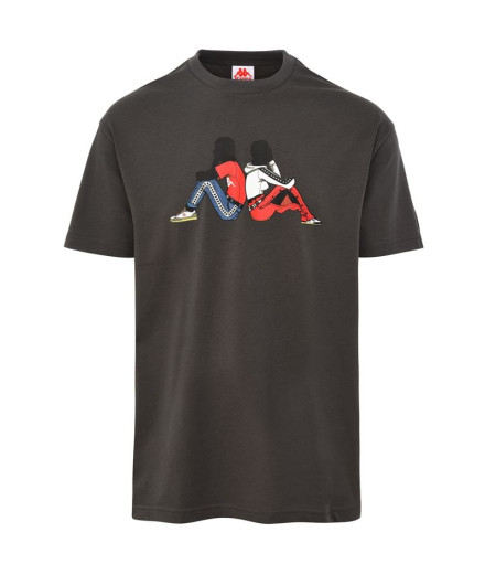 Camiseta de fitness Kappa 222 Banda pop negra