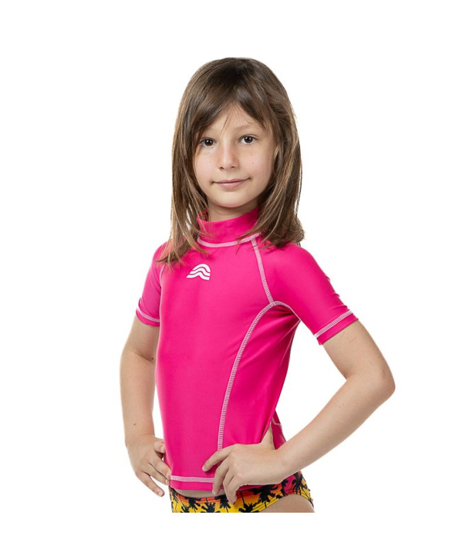 T-shirt de Natation Aquarapid Uv Pink Enfant