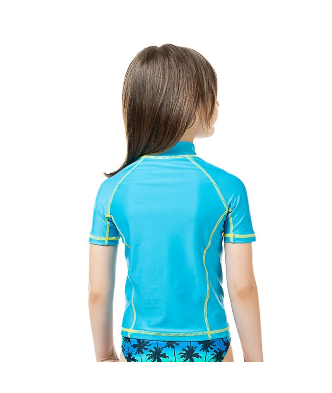T-shirt de Natation Aquarapid Uv Turquoise Enfant