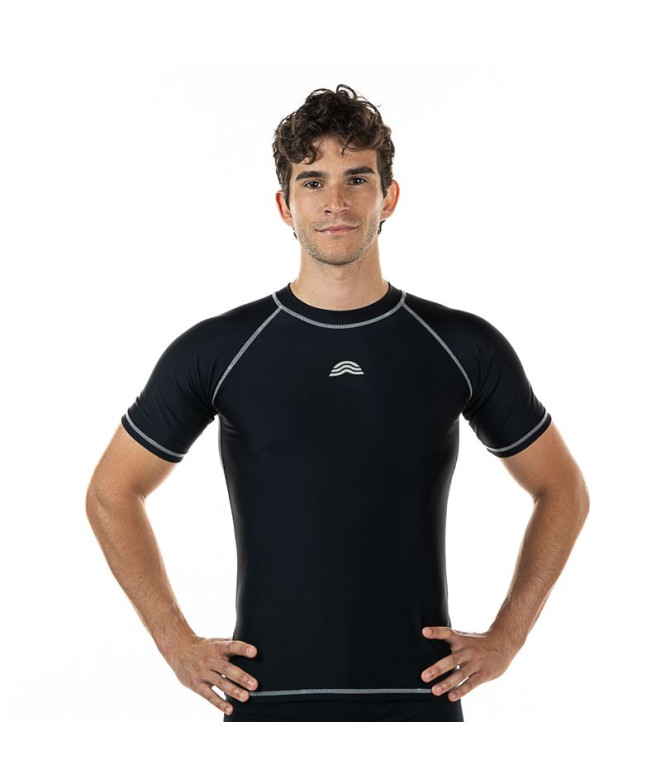 Camiseta de Natação Aquarapid Uv Homem Preto