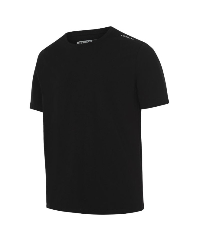 Camiseta fitness Joluvi Homem de Algodão penteado Preto