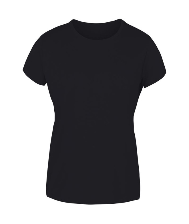 Camiseta de fitness Joluvi Algodão penteado Mulher Preto