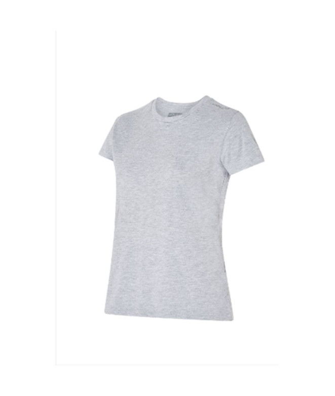 Camiseta de fitness Joluvi Combed Cotton Mujer Gris