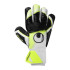 Luvas de portero Uhlsport Uhlsport Soft Advanced branco/amarelo flúor/preto