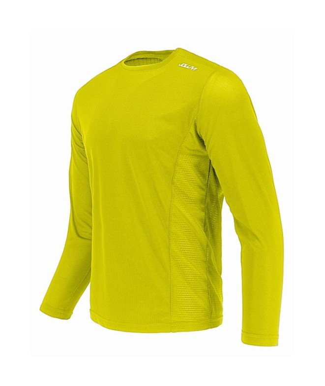 Camiseta running Joluvi de Duplex Amarelo Longo Homem