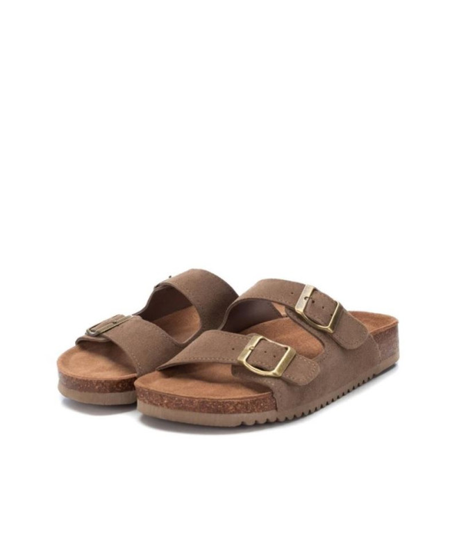 Tongs Femme XTI Cuir fendu Taupe