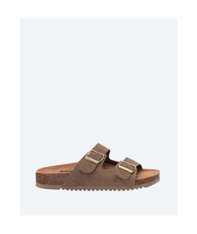 Tongs Femme XTI Cuir fendu Taupe