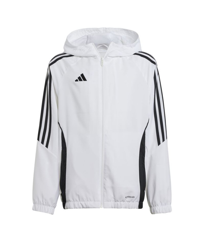 Corta-vento de Futebol adidas Tiro24 Infantil Branco