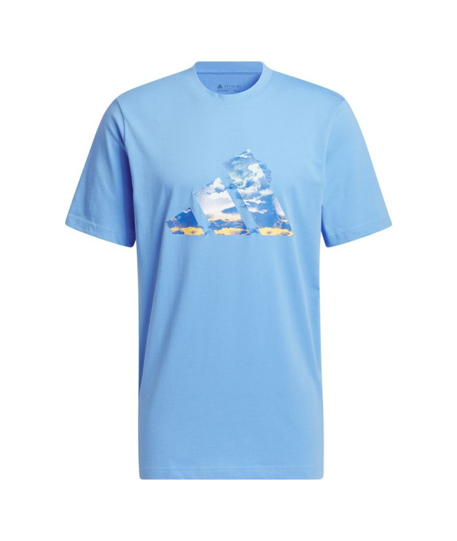 Camiseta de Baloncesto adidas Blue Summer Graphic Hombre Azul