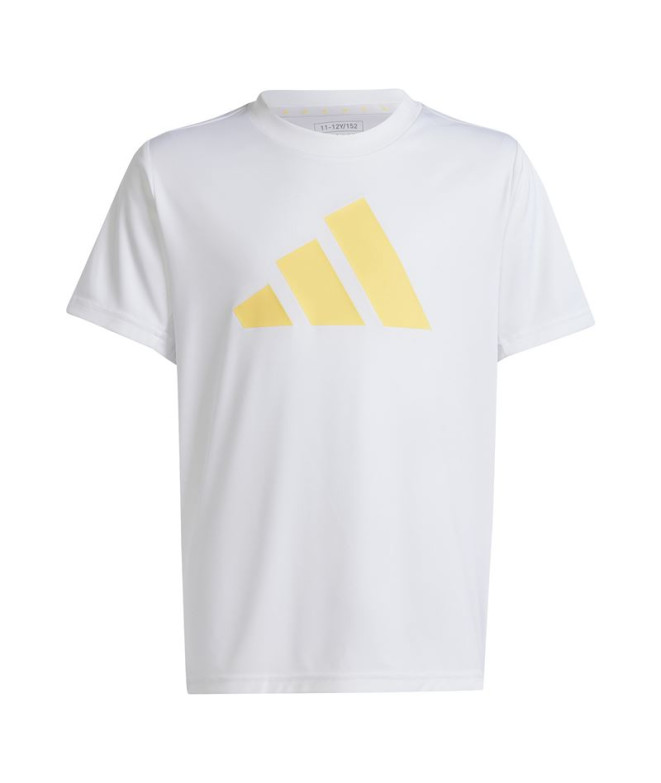 Camiseta de Fitness adidas Essentials Training-Essentials Logo Infantil Branco