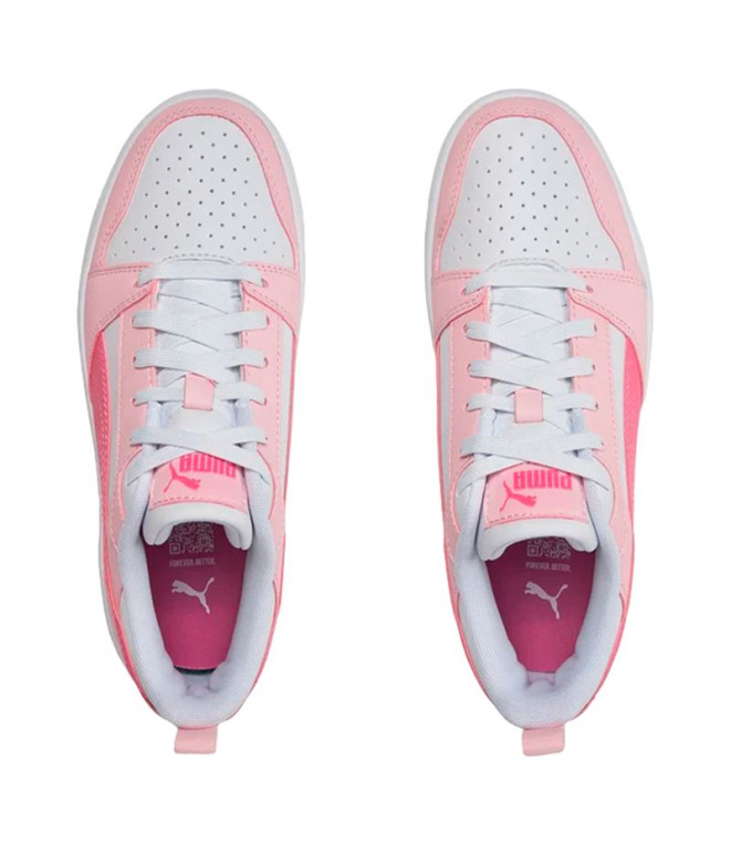 Chaussures Puma Rebound V6 Blanc Fast Enfant