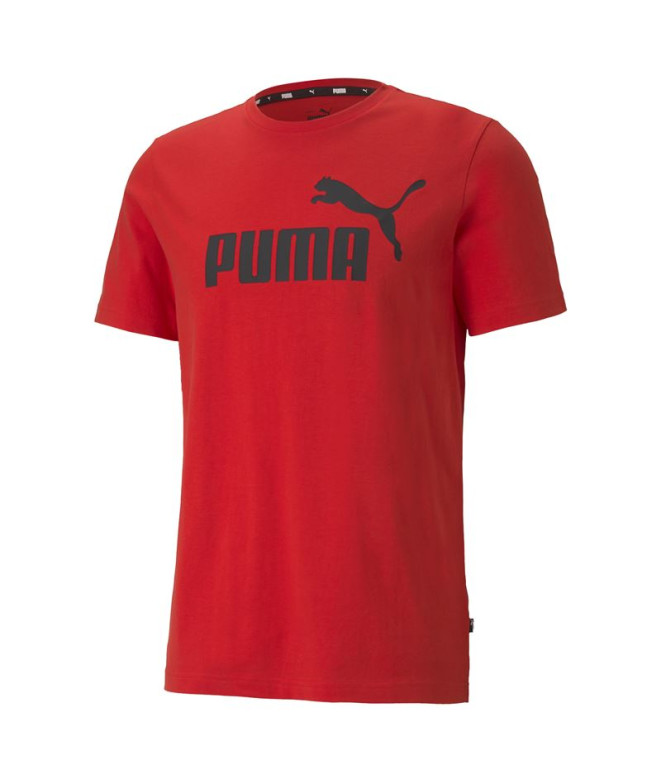 Camiseta Puma Essentials Logo Hombre Rojo