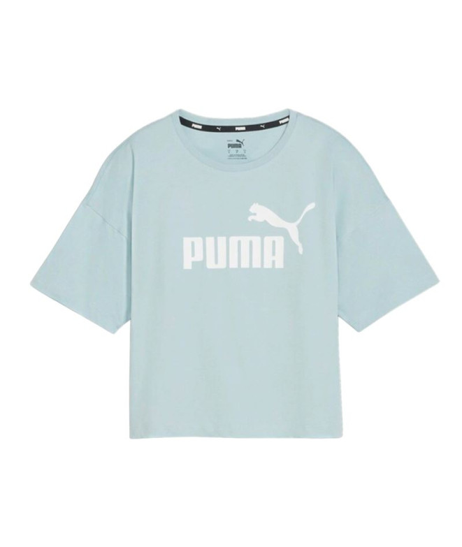 Haut Femme Puma Essentials Cropped Turquoise