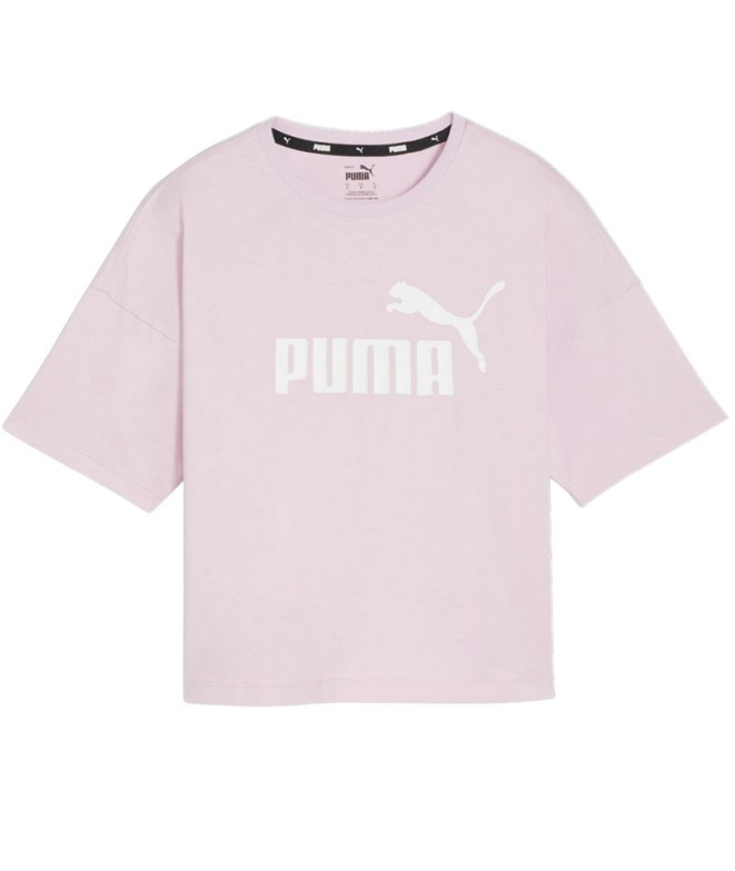 T-shirt Femme Puma Essentials Cropped Lilas