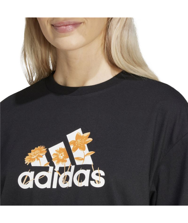 Camiseta adidas Flor Pack Bos Mulher Preto