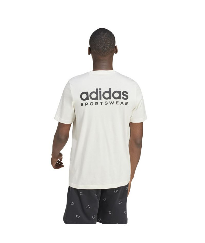 Camiseta adidas Linear moldado Homem Branco