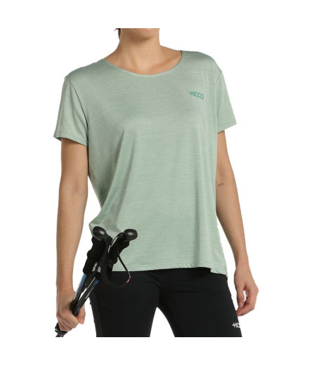 Camiseta de Montaña +8000 Acacia Verde Bicolor Mujer Camiseta de Montaña +8000 Acacia Verde Bicolor Mujer