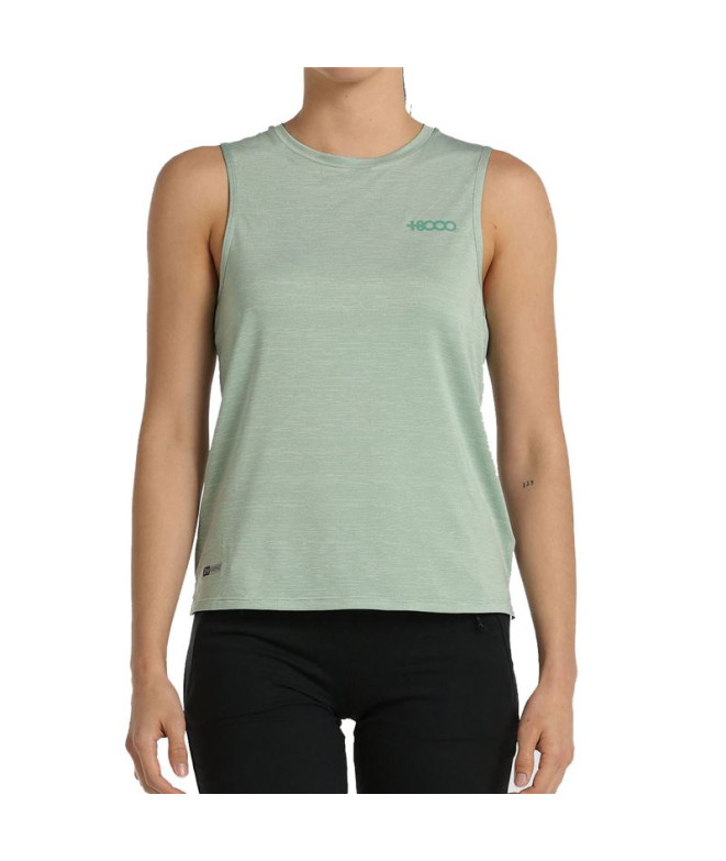 Camiseta de Montaña +8000 Almen Verde Bicolor Mujer