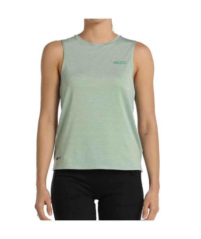 T-shirt à partir de Montagne +8000 Almen Verde Bicolor Femme