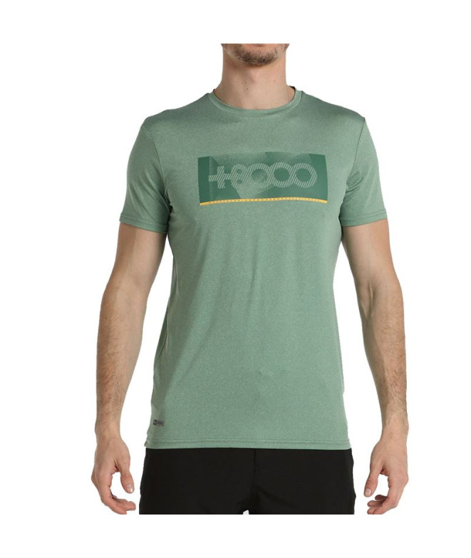 Camiseta a partir de Montanha +8000 Lasten Verde Vigore Homem