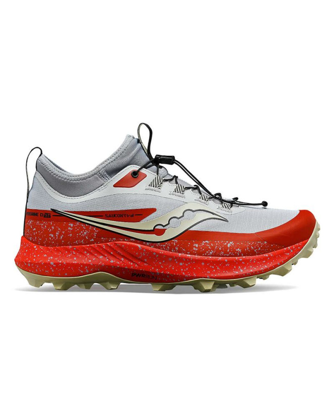 Chaussures de Trail Saucony Peregrine 13 St Homme Gris/Rouge