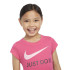 Camiseta Nike Menina Swoosh Just Do It Rosa