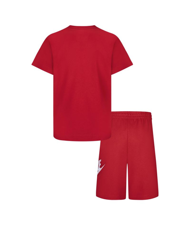 Conjunto Nike Club & Short Set Infantil Vermelho