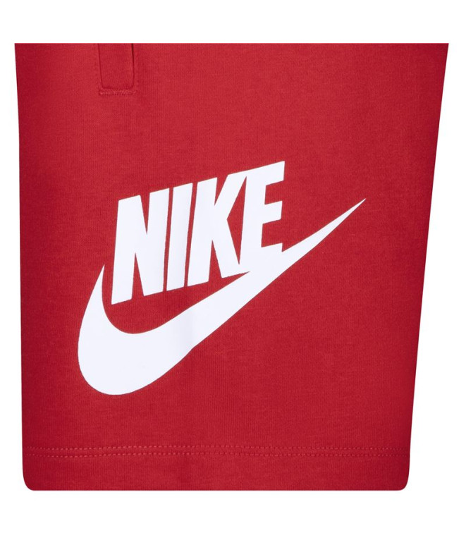 Conjunto Nike Club & Short Set Infantil Vermelho