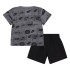 Conjunto Nike Sportswear Club Aop Short Set Menino Preto