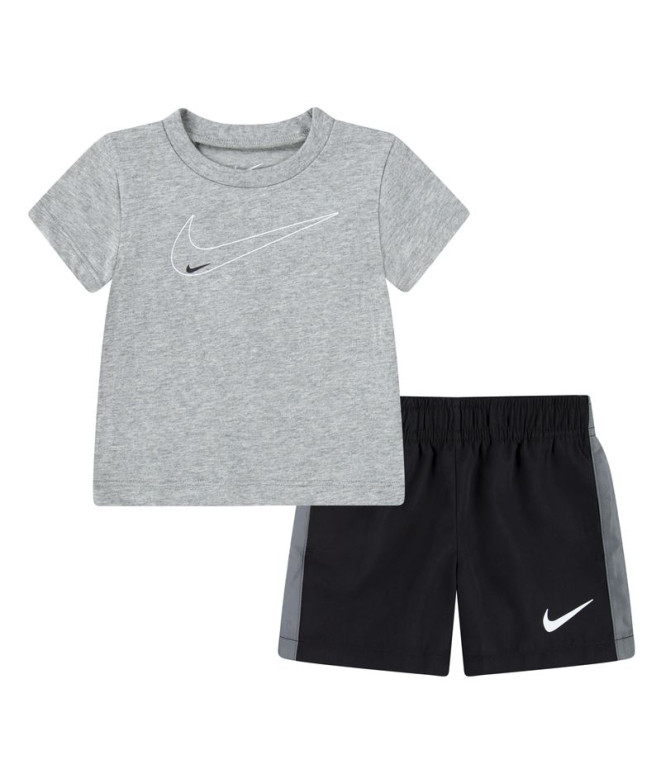 Conjunto Nike Sportswear Club Ssnl Woven Short Set Menino Preto
