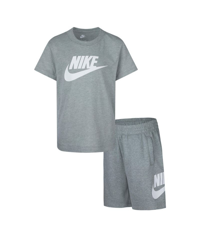 Conjunto Nike Club & Short Set Infantil Cinzento