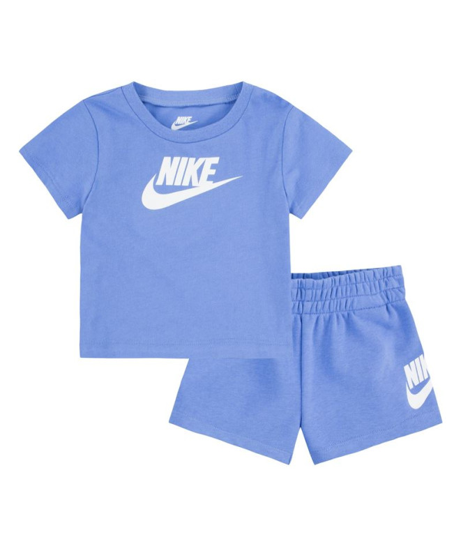 Conjunto Nike Club & Short Set Infantil Lila