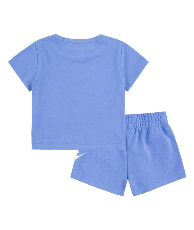 Conjunto Nike Club & Short Set Infantil Lila