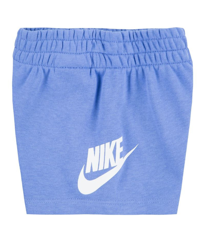 Conjunto Nike Club & Short Set Infantil Lilás
