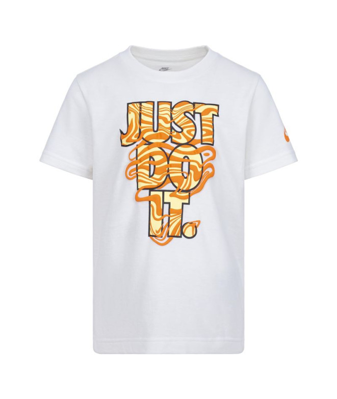 T-shirt Nike Just do it Waves Enfant White