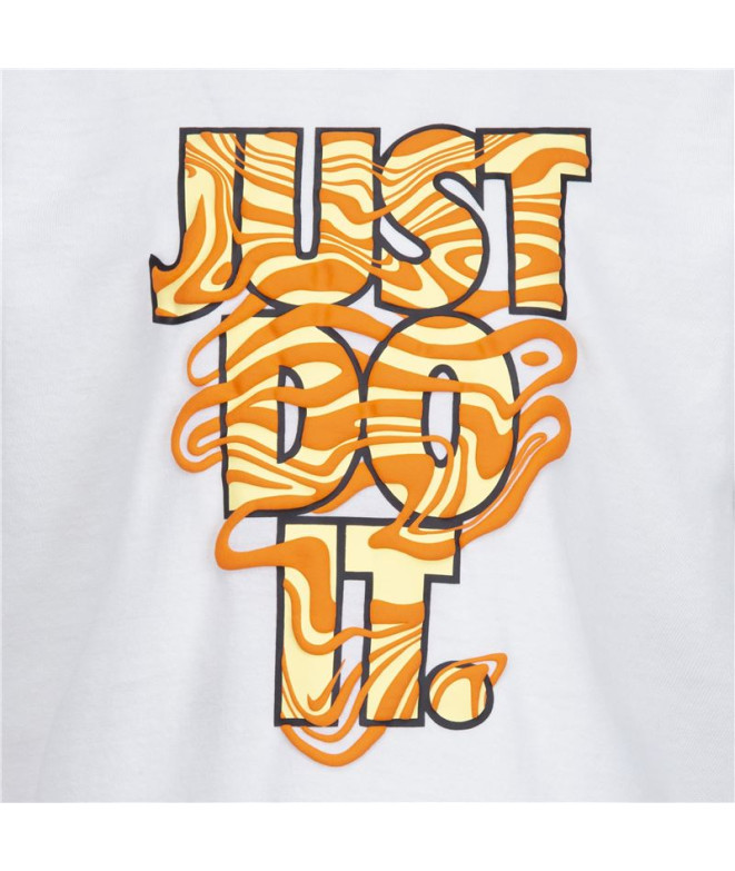 T-shirt Nike Just do it Waves Enfant White