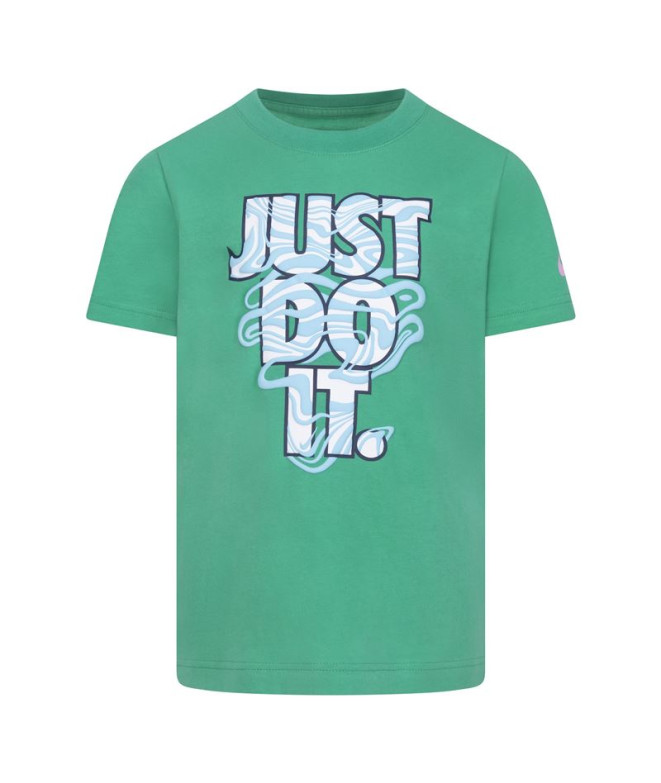 T-shirt Nike Just do it Waves Enfant Green