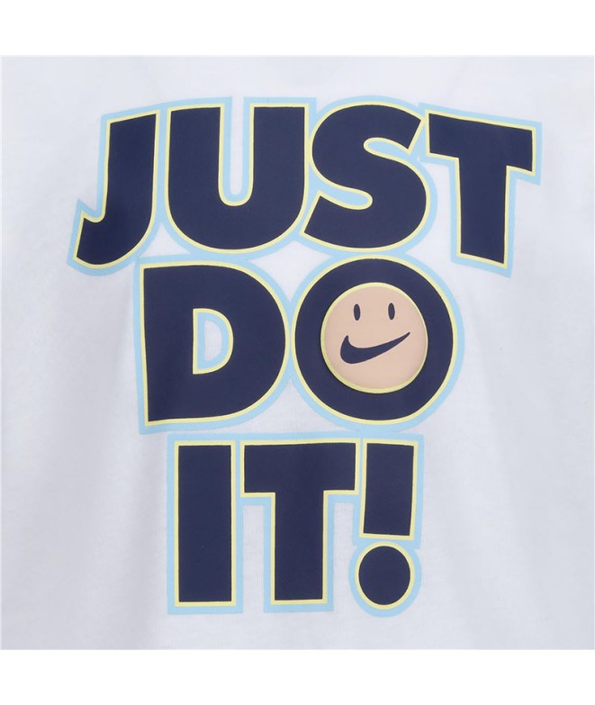 Camiseta Nike Smiley Just do it Ss Niño Blanco