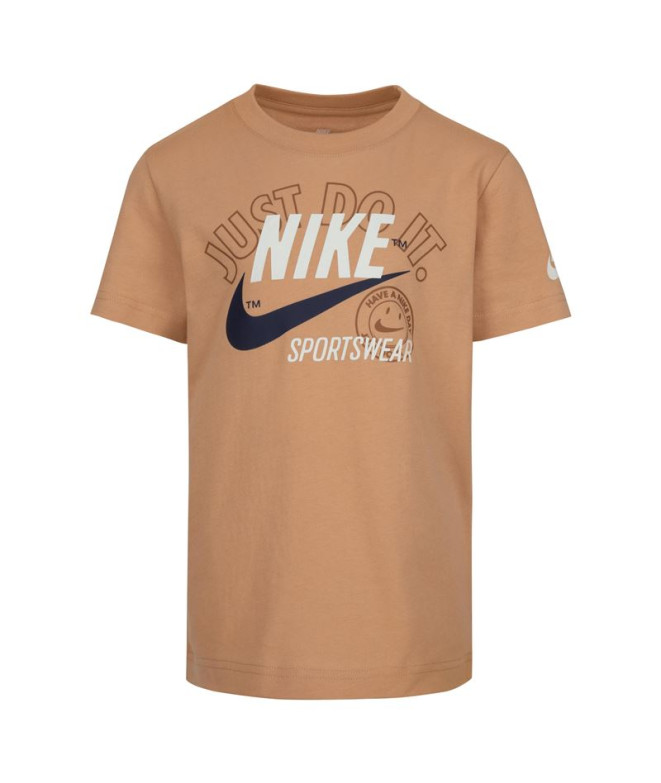 T-shirt Nike Retro Ss Enfant Brown