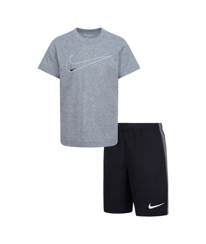 Conjunto Nike Nsw Club Woven Short Set Niño Negro