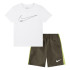 Conjunto Nike Nsw Club Woven Short Set Menino Khaki