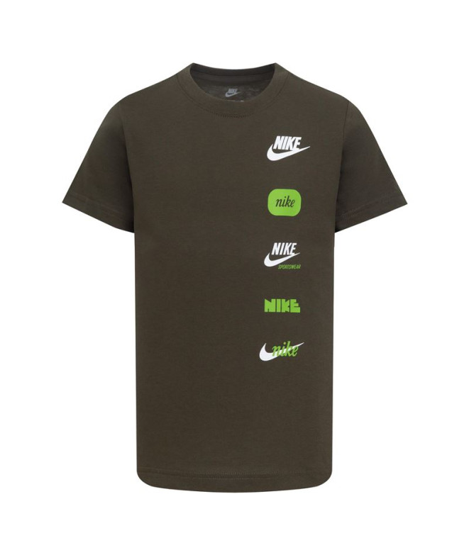 Camiseta Nike Crachá Club+ Menino Cáqui