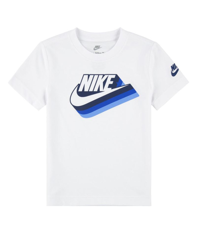 Camiseta Nike Gradient Futura Ss Niño Blanco