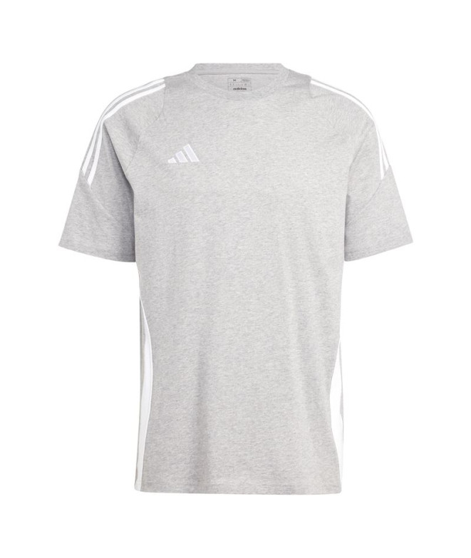 Camiseta de Futebol adidas Tiro24 Homem Cinzento