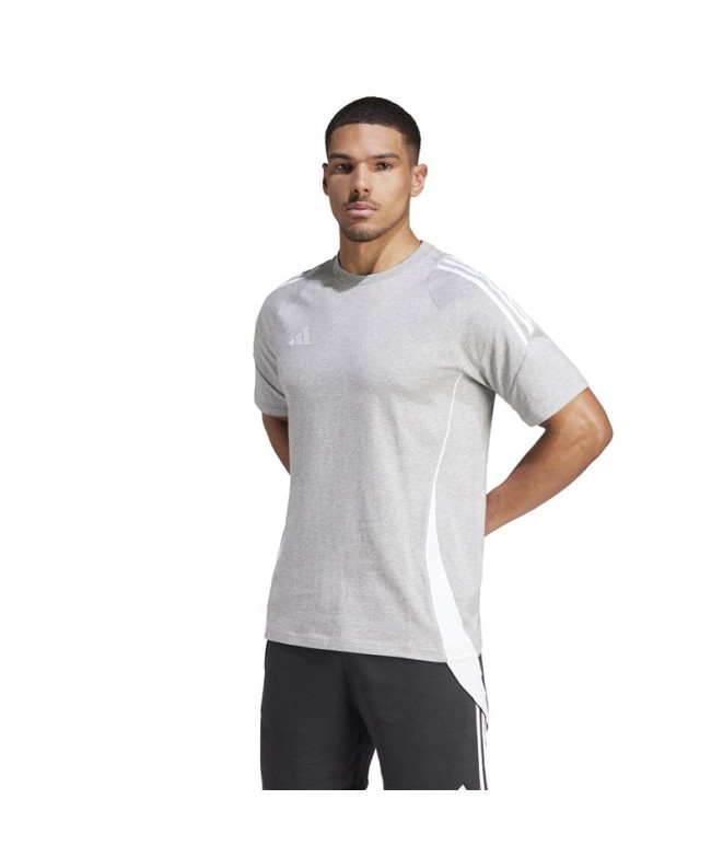 Camiseta de Futebol adidas Tiro24 Homem Cinzento